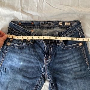 Miss Me Bootcut Jeans Size 28x34. Wings on back pockets.